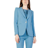 Rinascimento Turquoise Polyester Blazer - IT42|M - Coats & Jackets