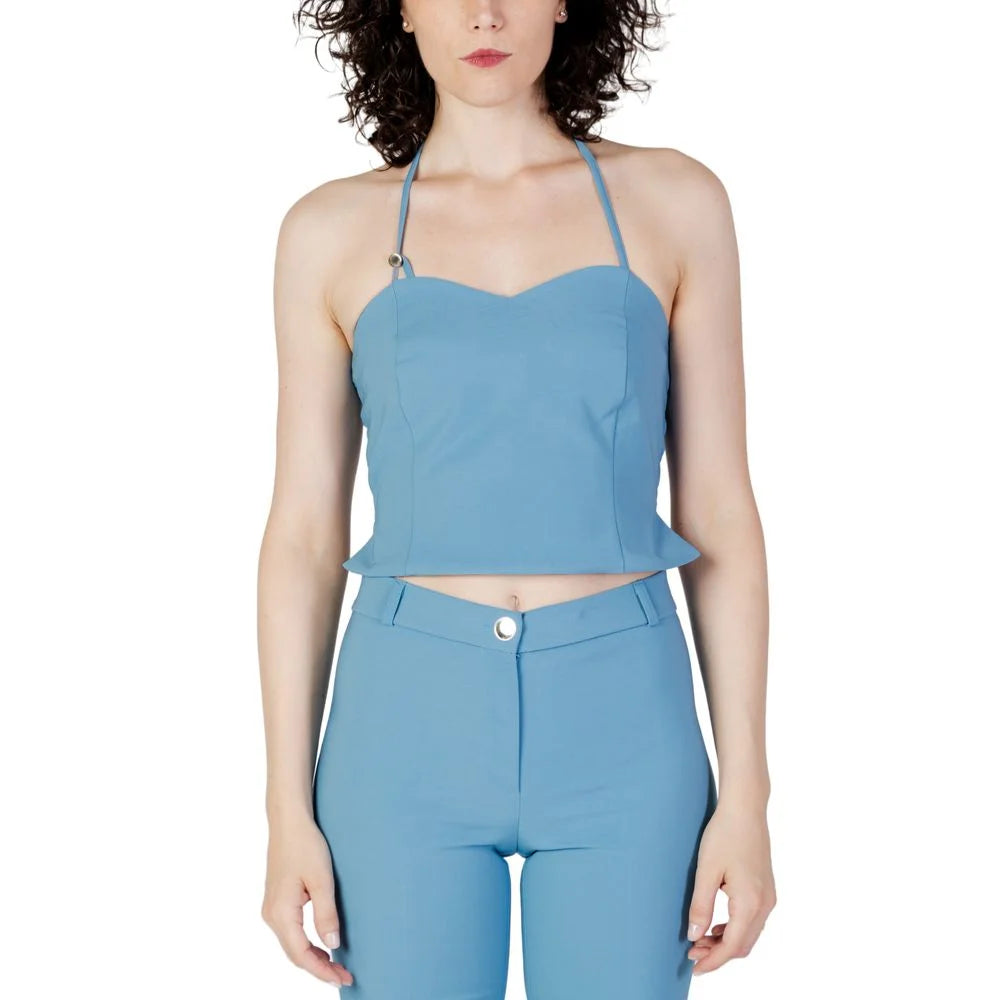 Rinascimento Turquoise Polyester Top - Tank Tops