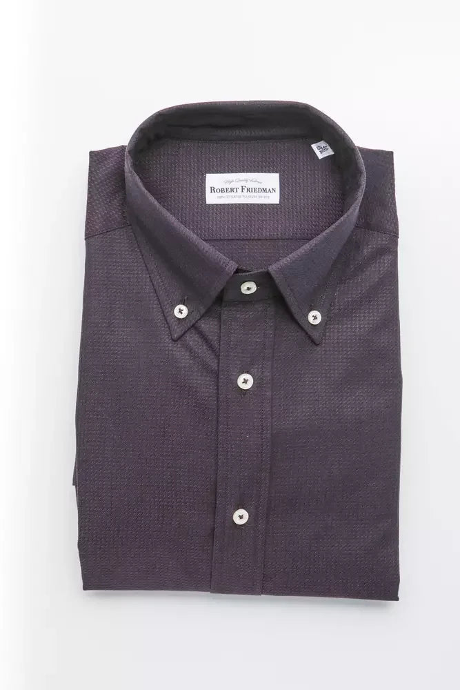 Robert Friedman Black Cotton Men Shirt - Shirts