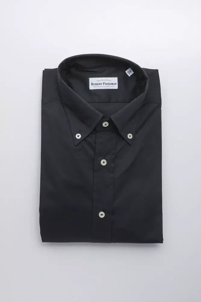 Robert Friedman Black Cotton Men’s Shirt - Shirts