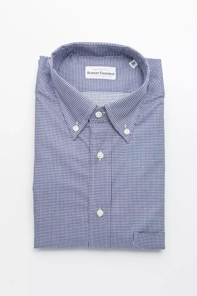 Robert Friedman Blue Cotton Men Shirt - Shirts