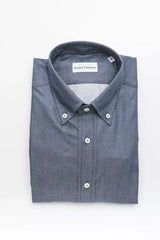 Robert Friedman Blue Cotton Men Shirt - Shirts