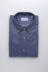 Robert Friedman Blue Cotton Mens Shirt - Shirts
