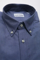 Robert Friedman Blue Cotton Mens Shirt - Shirts