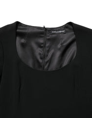 Vestido mini con escote en forma de pala de manga larga negra Roberto Cavalli - IT44 | L