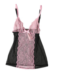 Roberto Cavalli Black Pink Floral Lace Lingerie Top Underwear