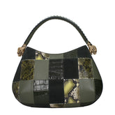 Sac à Main en Cuir Vert Roberto Cavalli