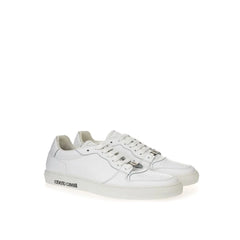 Roberto Cavalli White Leather Sneakers Luxe Footwear - Sneakers