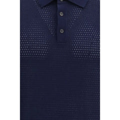 Polo en coton bleu Roberto Collina