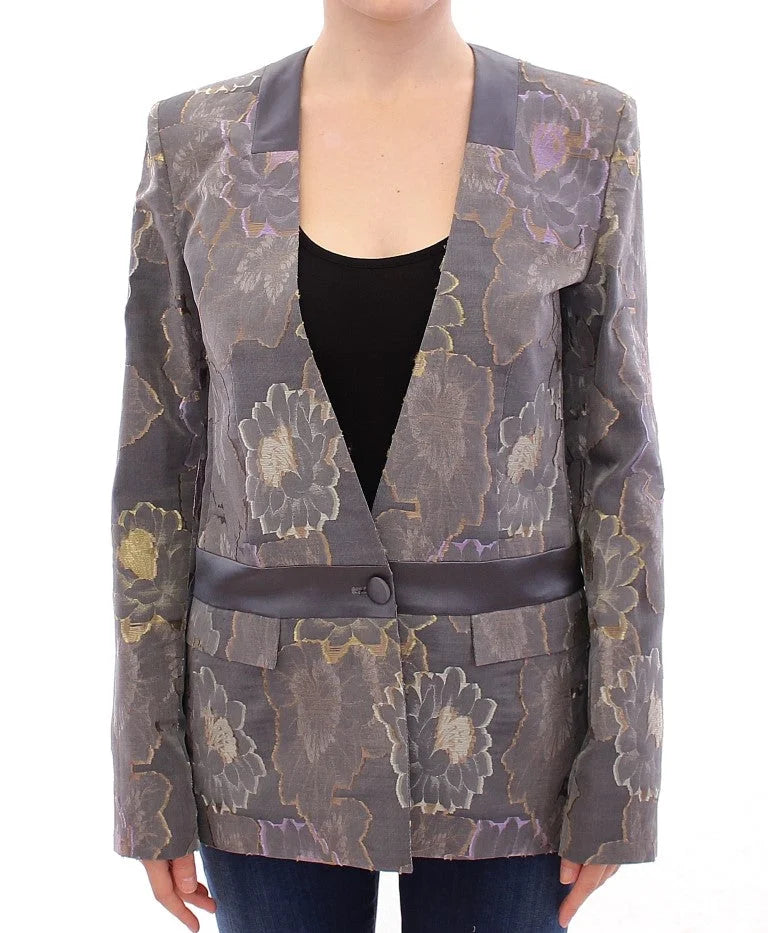 Roberto Fragata Multicolor Silk Floral Cotton Blazer - Sport Jackets