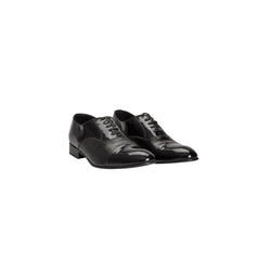 Roberto Pepe Luxury Black Calfskin Men Loafer - Flats