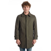 Roberto Pepe Luxury Green Wool Men’s Jacket - Overcoats