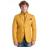 Roberto Pepe Luxury Yellow Wool Men Jacket - IT48 | M - Sport Jackets