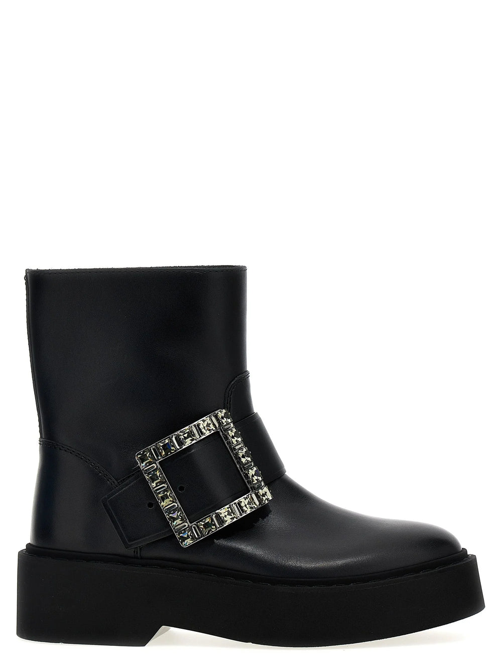 Roger Vivier Black Calfskin Ankle Boots - EU41/US11