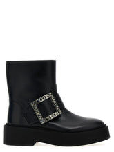 Roger Vivier Black Calfskin Ankle Boots - EU41/US11