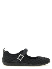 Roger Vivier Black Polyamide Ballet Flats