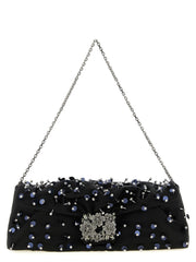 Roger Vivier Black Viscose Clutch Bag