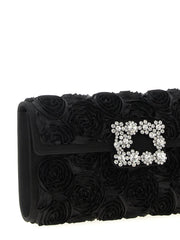 Roger Vivier Black Viscose Clutch Bag