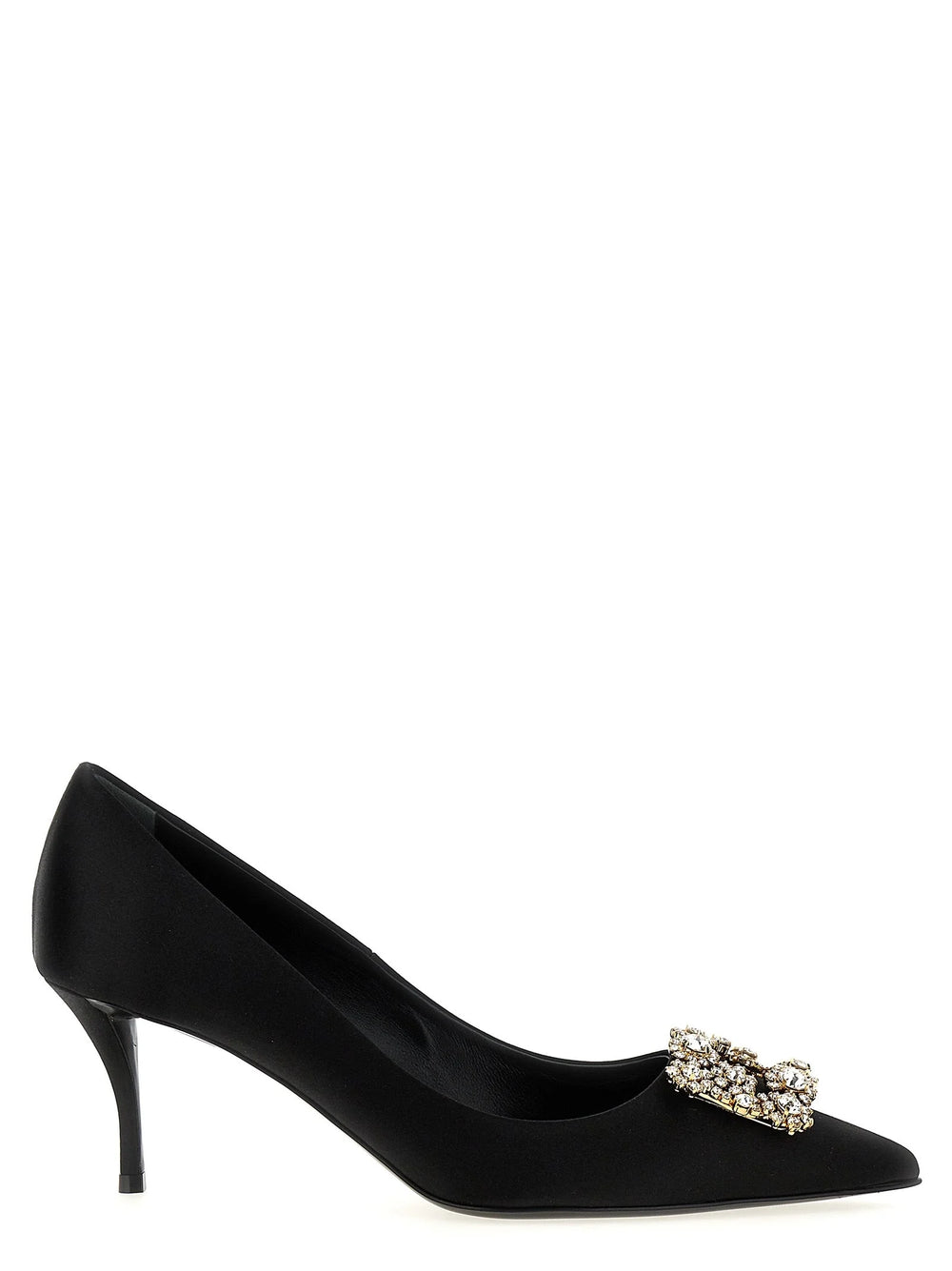 Roger Vivier Black Viscose Mid Heel Pumps - EU42/US12