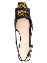 Roger Vivier Multicolor Calfskin Mid Heel Pumps
