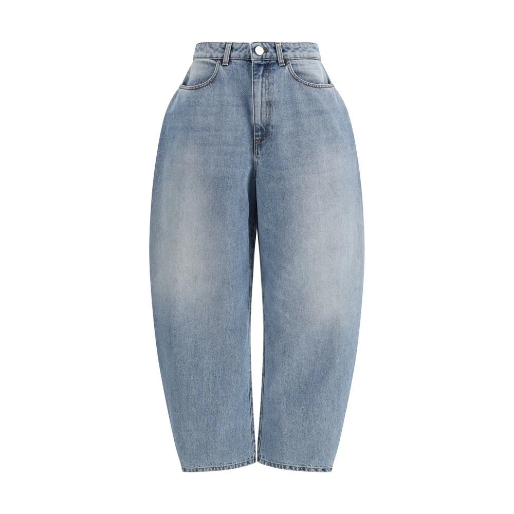 Rohe Blue Cotton Straight-Leg Jeans