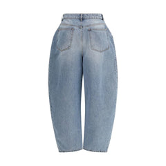 Rohe Blue Cotton Straight-Leg Jeans