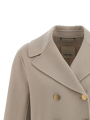 ’S Max Mara Beige Virgin Wool Biker Jacket