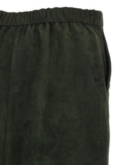 ’S Max Mara Bicolor Lamb Leather Midi Skirt