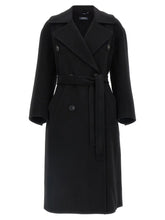 ’S Max Mara Black Virgin Wool Coat