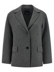 ’S Max Mara Gray Virgin Wool Blazer
