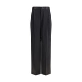 SA SU PHI Black Silk Casual Pants - IT44 | L