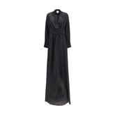 SA SU PHI Black Silk Long Dress - IT40 | M