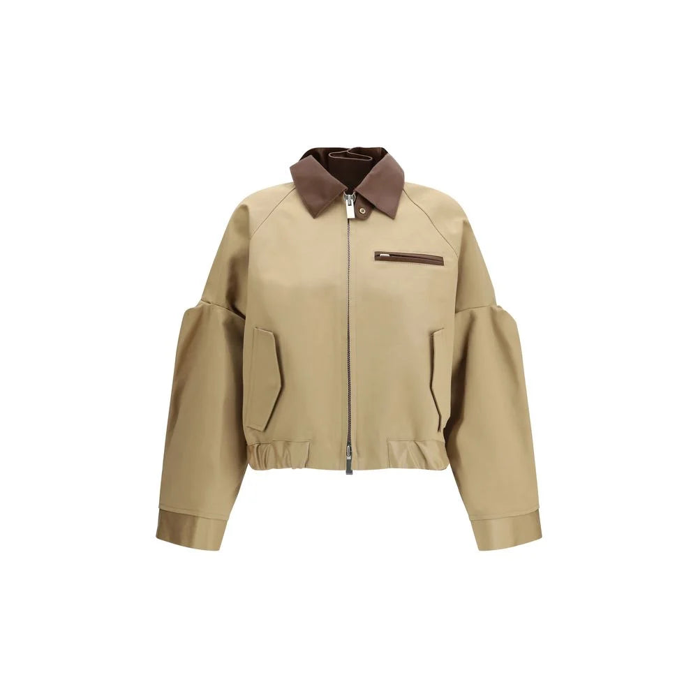 Sacai Beige Cotton Bomber - 2