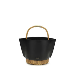 Sacai Black Calf Leather Bos Taurus Shoulder Bag