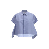 Sacai Blue Cotton Shortsleeve Shirt - 1