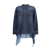 Sacai Denim and satin Shirt - Shirts