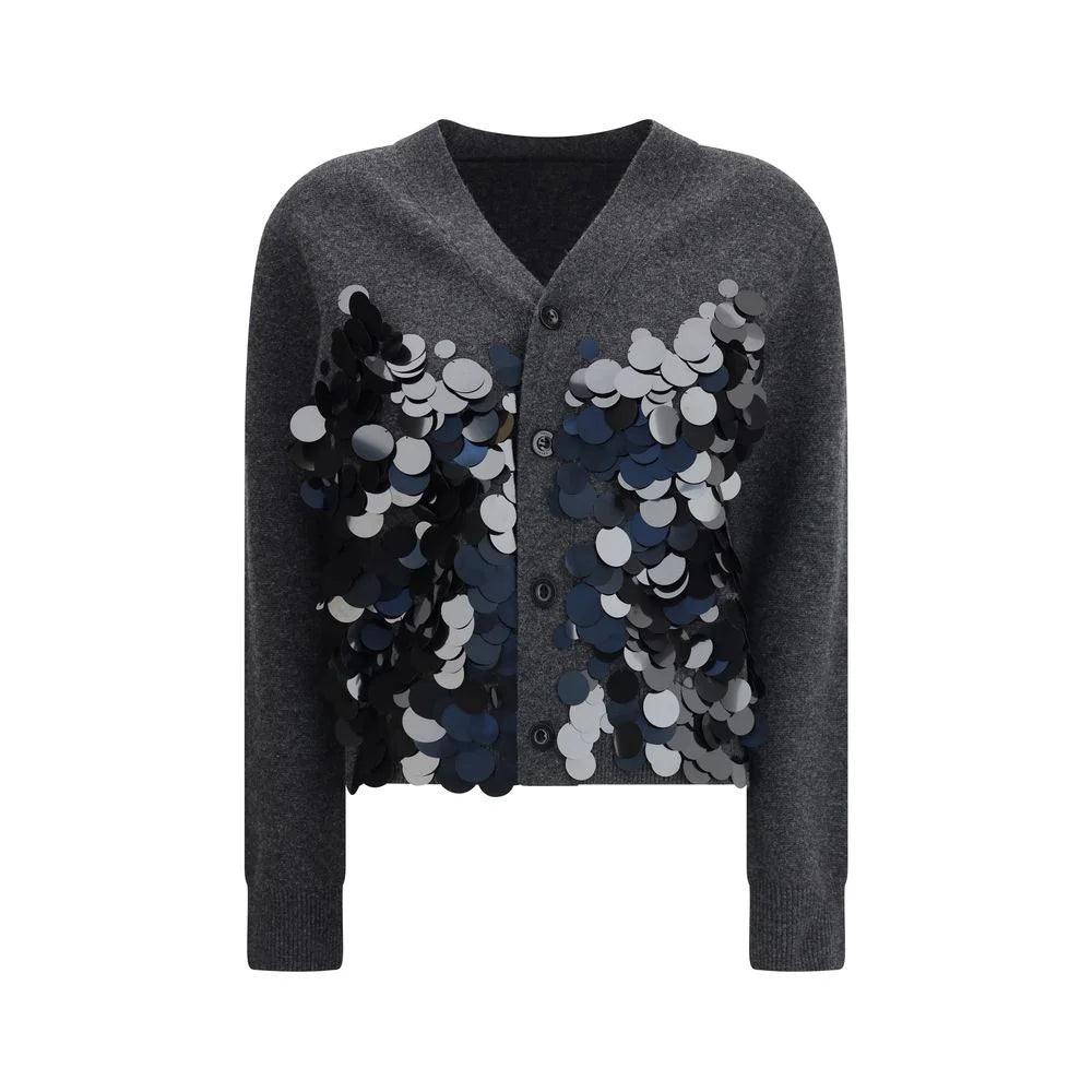 Sacai Gray Wool Cardigan - 3