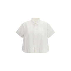Sacai White Cotton Shortsleeve Shirt - 1