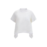 Sacai White Cotton T-Shirt - 1
