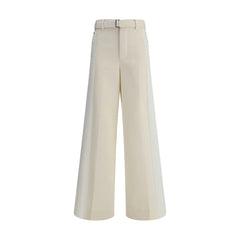 Sacai White Polyester Casual Pants - 1