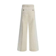 Sacai White Polyester Casual Pants - 1