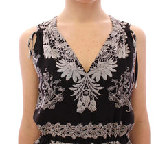 Sachin & Babi Black Silk Floral Pattern Shift Coctail Dress - IT42|M - Dresses