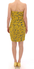 Sachin & Babi Blue Yellow Strapless Bubble Mini Shift Dress - Dresses
