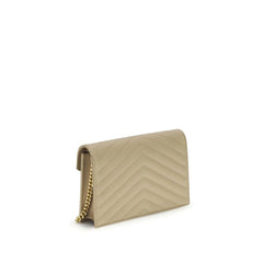 Saint Laurent Beige Calf Leather Bos Taurus Shoulder Bag