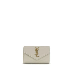 Saint Laurent Beige Calf Leather Bos Taurus Wallet