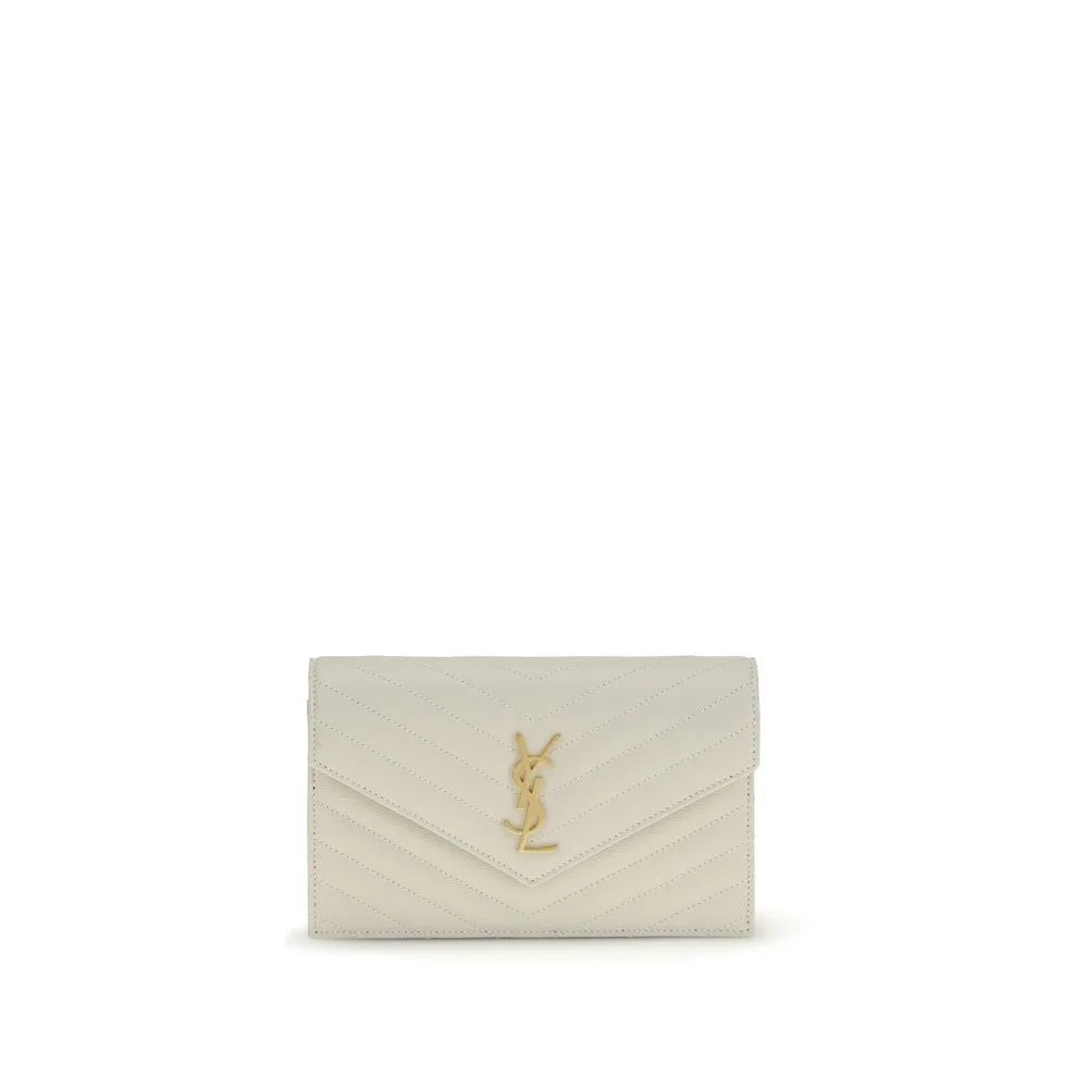 Saint Laurent Beige Calf Leather Bos Taurus Wallet