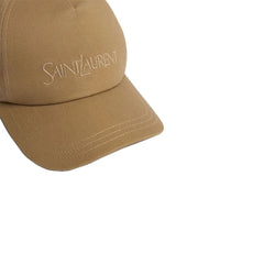 Saint Laurent Beige Cotton Cap (Baseball Hat) - 59 cm|L