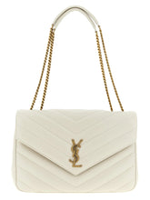 Sac bandoulière en cuir d'agneau beige Saint Laurent