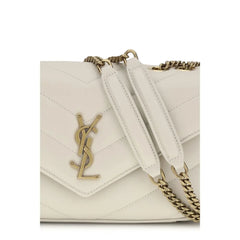 Saint Laurent Beige Lamb Ovis Aries Aries Shoulder Bag