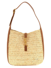 Sac bandoulière en raphia beige Saint Laurent